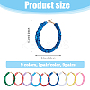 9 Pairs 9 Colors Sparkling Resin Big Hoop Earrings with Alloy Pins for Women EJEW-FI0002-13-2