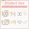 8Pcs 4 Style Brass Crystal Rhinestone Shoe Decoration FIND-HY0003-22-2