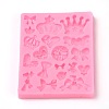 Crown & Bowknot Shape Food Grade Silicone Molds X-AJEW-E027-10-1