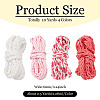10 Yards 4 Colors  Braided Flat Faux Suede Cord LW-TA0001-05-3