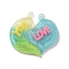 Gradient Color Translucent Resin Pendants RESI-G048-01E-1