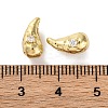 Brass Micro Pave Clear Cubic Zirconia Beads KK-U042-06G-3