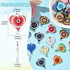 44Pcs 22 Colors Alloy Enamel Connector Charms ENAM-CJ0006-64-2