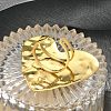 304 Stainless Steel Open Cuff Ring for Women RJEW-B109-06G-03-3
