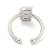 Rack Plating Brass Open Cuff Rings for Women RJEW-F162-01P-B-3