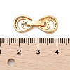 Brass Micro Pave Clear Cubic Zirconia Fold Over Clasps KK-C075-06G-3