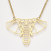 201 Stainless Steel Origami Pendant Necklaces NJEW-T009-JN091-2-40-1