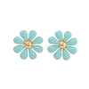 304 Stainless Steel Enamel Stud Earrings EJEW-S226-03G-02-2