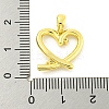 Brass Micro Pave Clear Cubic Zirconia Pendants KK-P263-09A-G-3