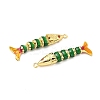 Brass Micro Pave Cubic Zirconia Enamel Pendants KK-G539-02G-03-2