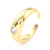 Clear Cubic Zirconia Solitaire Ring RJEW-C018-18G-4