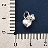 925 Sterling Silver Double Heart Charms FIND-Z069-03S-4