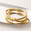 Butterfly Anti-Tarnish 304 Stainless Steel Hinged Bangles for Women FS-WGE693D-01-2