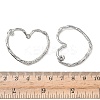 304 Stainless Steel Hollow Heart Stud Earrings EJEW-K268-55P-5