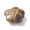 Natural Gemstone Pendants PALLOY-JF01415-01-4