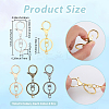 20Pcs 5 Colors Iron Keychain Clasps FIND-BBC0004-69-2