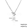 Retro Punk 304 Stainless Steel Necklace with 18K Gold Plated OT Clasp HD3050-1-1