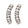 Tibetan Style Alloy Hollow Curved Tube Beads FIND-Z063-34AS-1