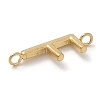 304 Stainless Steel Letter Connector Charms LS-STAS-M108-01G-06-2