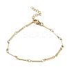 Ion Plating(IP) 304 Stainless Steel Bar Link Chain Bracelets BJEW-K226-10G-1