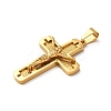 304 Stainless Steel Religion Jesus Cross Pendants STAS-F323-08G-2