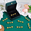 8Pcs Star Zinc Alloy Brooches JEWB-HY0001-40-2