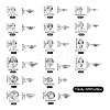 320Pcs 16 Style Cubic Zirconia Cabochons ZIRC-YS0001-03-4