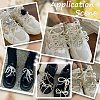 6Pcs Bowknot Dyed Glass Pearl  Pendant Decorations HJEW-SP0001-14-5
