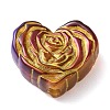 Metal Enlaced Heart Rose Opaque Acrylic Bead X-OACR-Q190-01E-1