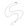 Natural Quartz Nugget Pendant Necklace with 304 Stainless Steel Chains NJEW-JN04385-01-1