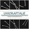 Unicraftale 12Pcs 4 Styles Adjustable 304 Stainless Steel Slider Bracelets Making STAS-UN0054-34-5