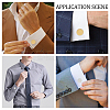 4Pcs 2 Colors Stainless Steel Cuff Button STAS-WR0001-03-7