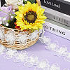 3 Yards Embroidery Flower Polyester Lace Trim OCOR-GF0002-53-5