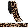 6 Yards Leopard Pattern Polyester Ribbons OCOR-PH0007-68-1