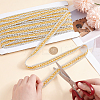 Polyester Braided Lace Trim OCOR-WH0078-08A-3
