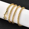 3MM Brass Wheat Chain Necklaces NJEW-M108-08G-5