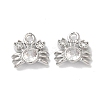 Brass Micro Pave Clear Cubic Zirconia Pendants KK-U013-03P-1