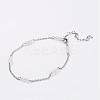 304 Stainless Steel Chain Anklets AJEW-AN00170-03-1