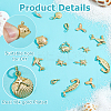 20Pcs 10 Styles Sea Animals Brass Pendants KK-HS0001-26-4