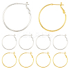 10Pcs 2 Colors Brass Hoop Earrings KK-YW0003-68-1