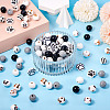 Printed Wood European Beads WOOD-TA0002-66-6