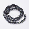 Electroplate Opaque Glass Beads Strands X-EGLA-A034-P4mm-S02-2