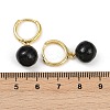 Round Brass Enamel Hoop Earrings EJEW-U059-05G-3