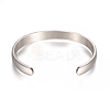 304 Stainless Steel Cuff Bangles STAS-I110-10-8mm-3