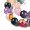 Dyed Natural White Jade Beads Strands G-T138-8mm-210-19-3