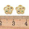 Rack Plating Brass Micro Pave Cubic Zirconia Bead Caps KK-K293-23A-G-2