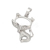 Brass Pendant Cabochon Settings KK-S521-17H-P-2