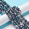 Electroplate Natural Fire Crackle Agate Beads Strands G-G0006-A01-03-2