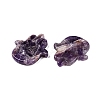 Natural Amethyst Hamsa Hand with Eye Figurines DJEW-N003-04B-2