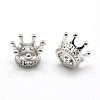 Brass Micro Pave Cubic Zirconia European Beads ZIRC-G100-46M-NR-4